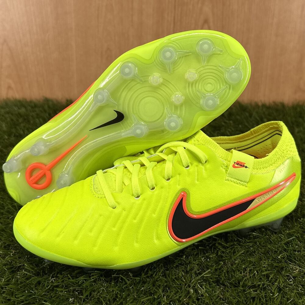 Nike Tiempo Legend 10 Elite AG-Pro Volt/Black Soccer Cleats DV4330-701 Mens Sz 4